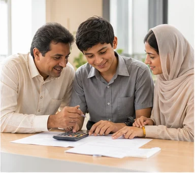 Students discussing practical learning